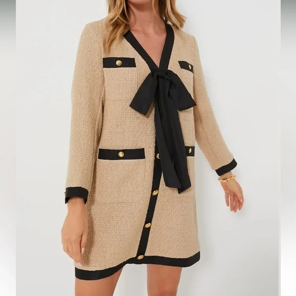 Tan Coco Tweed Bow Dress
POMANDER PLACE - Picture 2 of 11